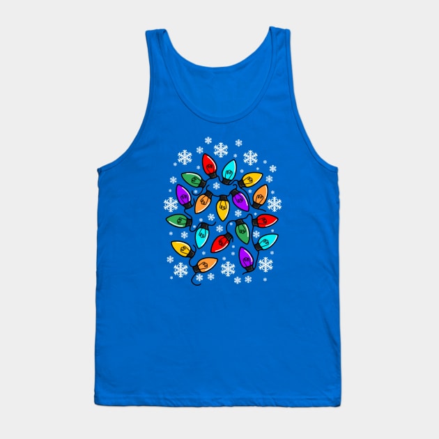 Bulbs with Snowflakes and Wires Tank Top by Aeriskate